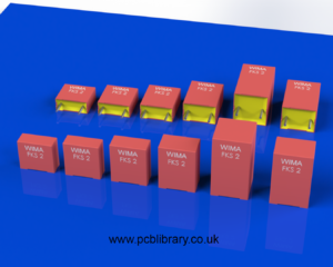 3D STEP Models of WIMA FKS2 Capacitors